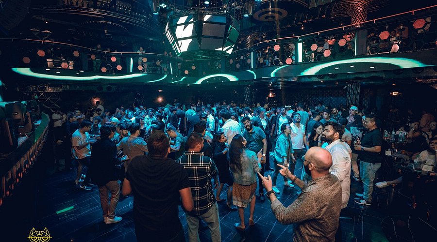 nightclubs in Lakeside Pokhara with DJ music and crowded dance floor